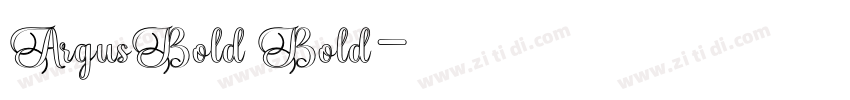 ArgusBold Bold字体转换